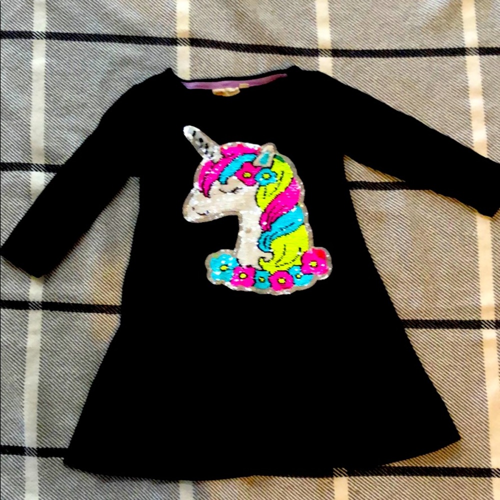 Girls 5T unicorn flip sequin tunic dress
